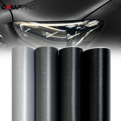 Car Brushed Aluminum Vinyl Film Car Waterproof Stickers Auto Interior and Exterior Matte DIY Protective Film for Car Accessories