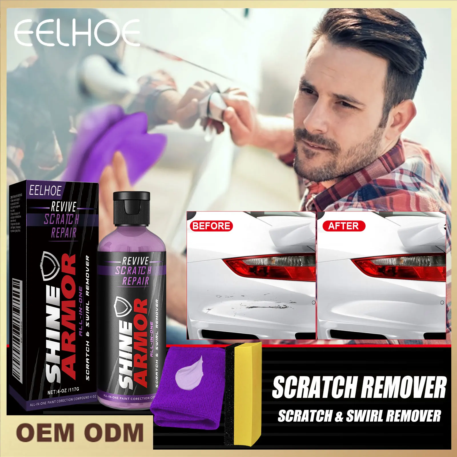 Solution de réparation automobile sans rayures, peinture pour l'élimination des rayures de Surface et soins de beauté, liquide de polissage