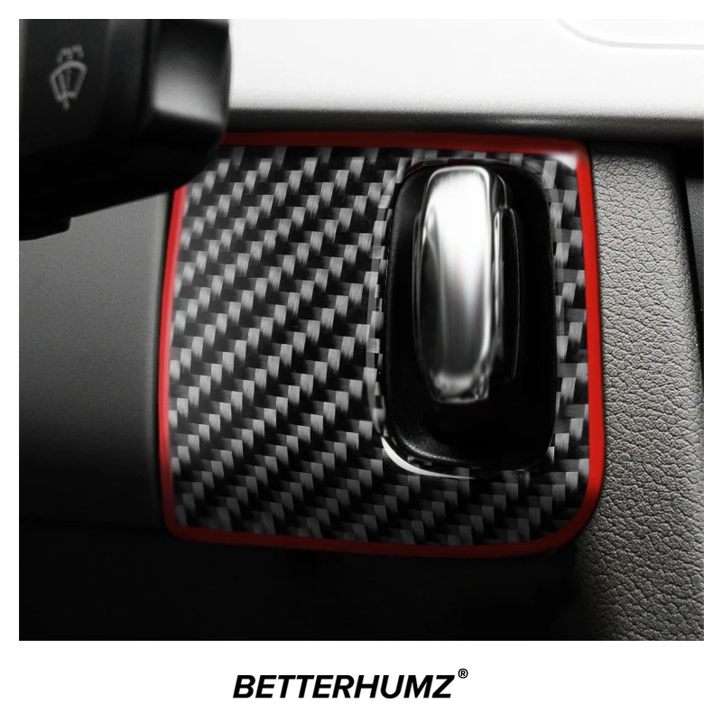 Carbon Fiber For Audi A4 B8 A5 8T3 2009-2016 Car Ignition Key Hole Trim Sticker Decoration Interior Auto Accessories