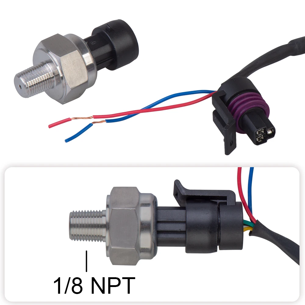 200psi 1/8 npt sensor 12v digital oil gauge pressure display oil pressure gauges/meter with sensor