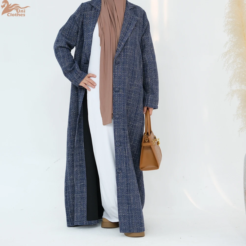 Ramadan Eid Winter Open Abaya Dubai Muslim Modest Coat Kimono African Dresses For Women Kebaya Kaftan Islam Robe Femme Musulmane