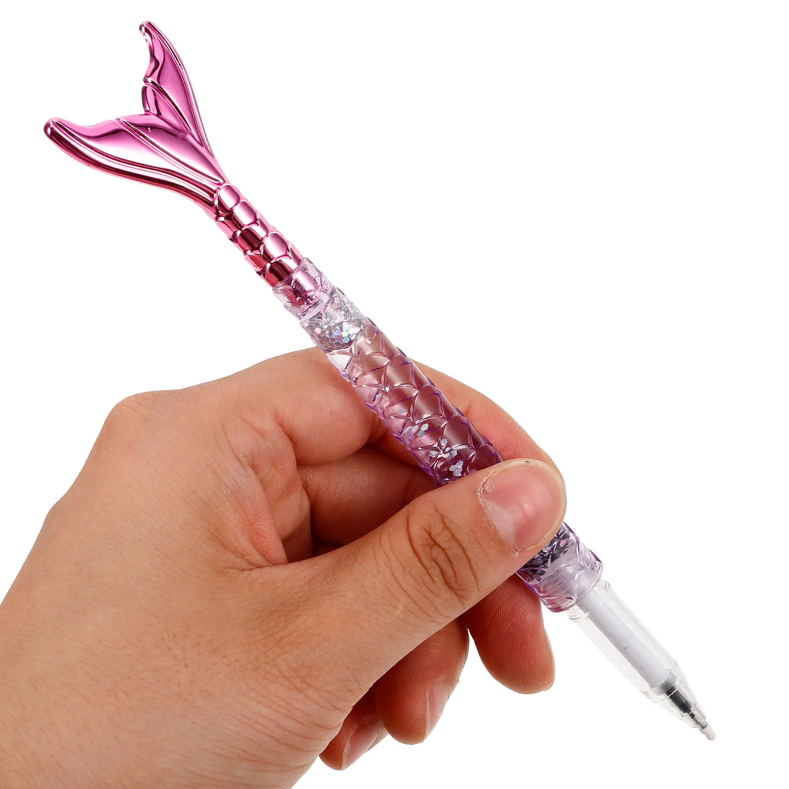 

4 шт. ручки в форме русалки, декоративные шариковые ручки, плавное письмо, удобная ручка, учебные принадлежности