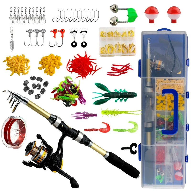 

1.8-meter Sea Rod Fishing Gear Set Fishing Wheel Line Hook Bait Accessories Combination Complete Set of Fishing Gear
