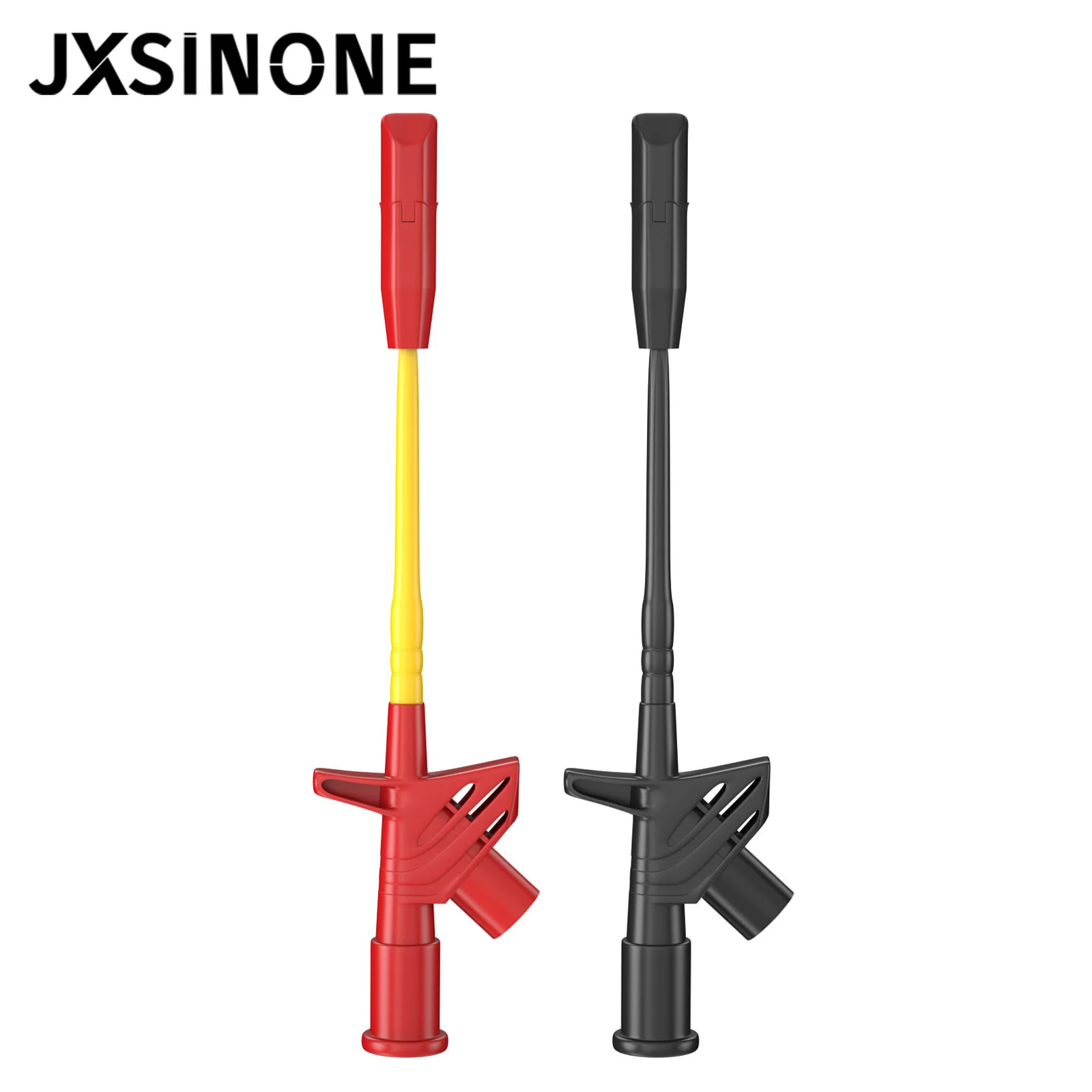 

JXSINONE P5005 2pcs 10A Professional Piercing Needle Test Clips Multimeter Testing Probe Hook with 4mm Socket
