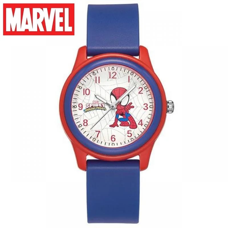 Marvel jam tangan Quartz anak laki-laki, jam tangan Avengers Spider man Captain America Kartun Quartz tahan air untuk pelajar