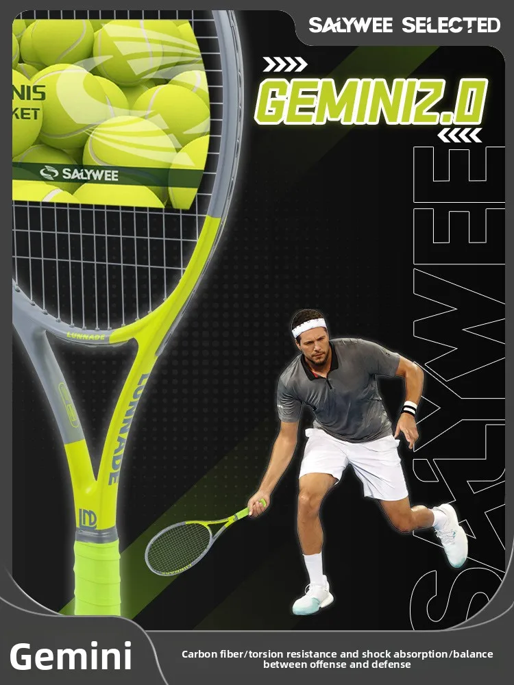 

Outdoor Sports Aluminum-Carbon Tennis Racket for Adult- Professional Training, Durable, Suitable for Students' Practice