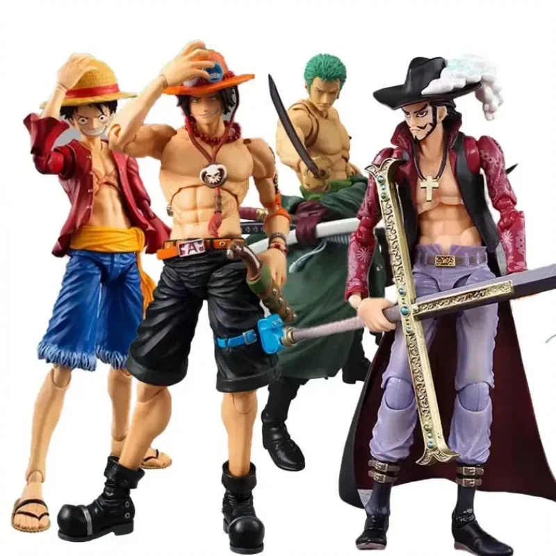 One Piece Figures Luffy Roronoa Zoro Ace Variable Articulated Movable Joints Action Anime Figure Collection Model Toys Gift