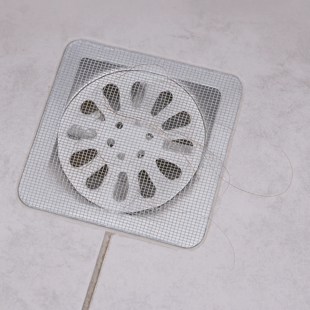 10/30/50pcs Disposable Shower Drain Hair Catcher Mesh Design Replaceable Floor Sink Strainer Firmly Adhered Bathroom Sink Filter