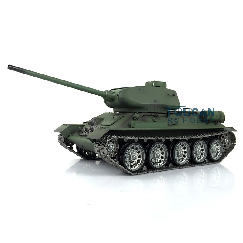 Heng Long 1/16 TK7.0 Soviet T34-85 RC Tank 3909 360° Metal Wheels Tracks Suspension Steel Driving Gearbox Battery