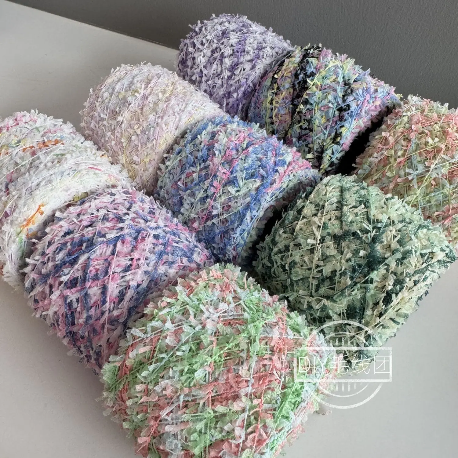 50g Segmented Dyed Butterfly Yarn Dopamine Rainbow Braided Wire Handmade DIY Hat Scarf Sweater Glove Bag Multiple Colors