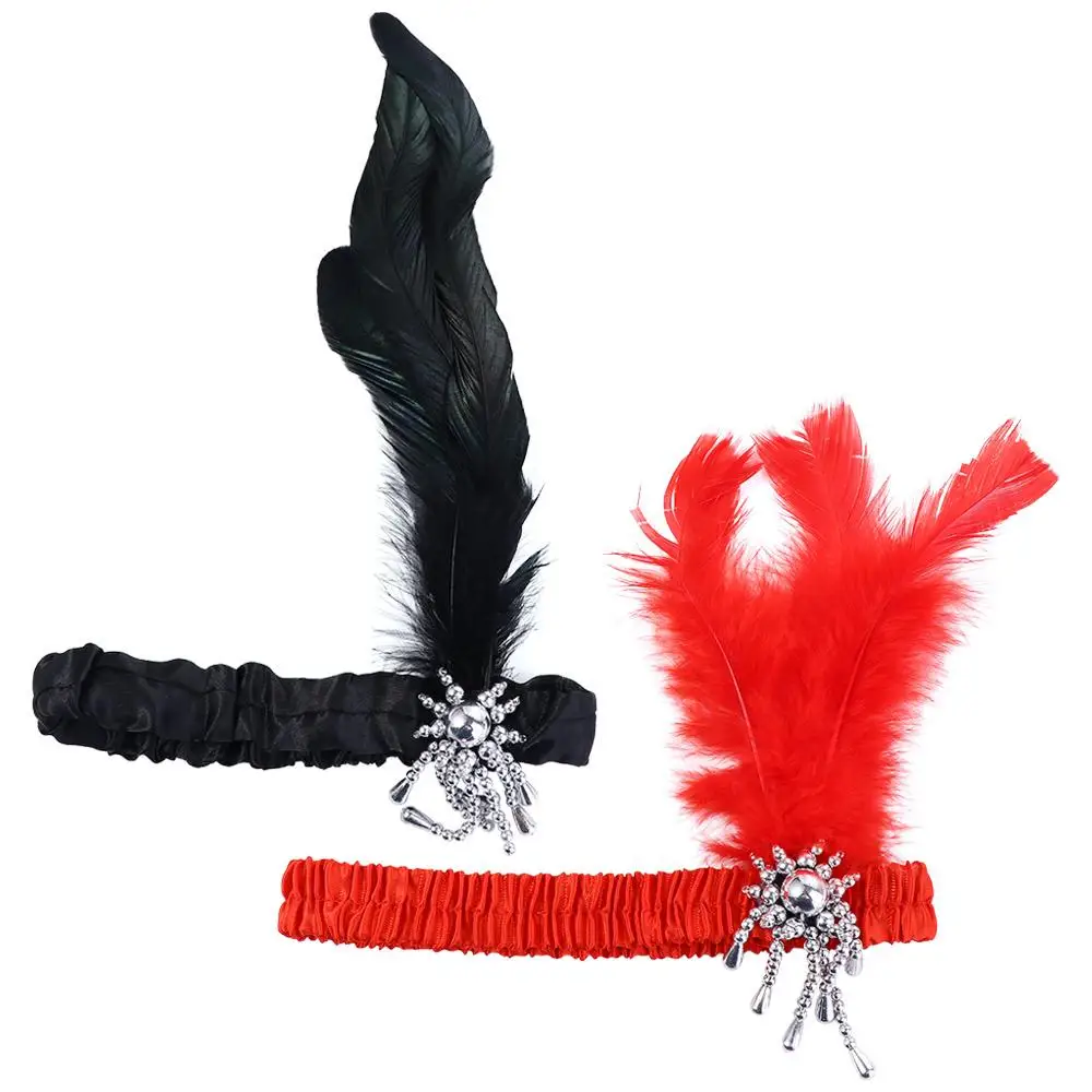 

Cosplay Dress Headwear Makeup Party Elastic Korean Style Headband Masquerade Party Hair Accessories Feather Headwear