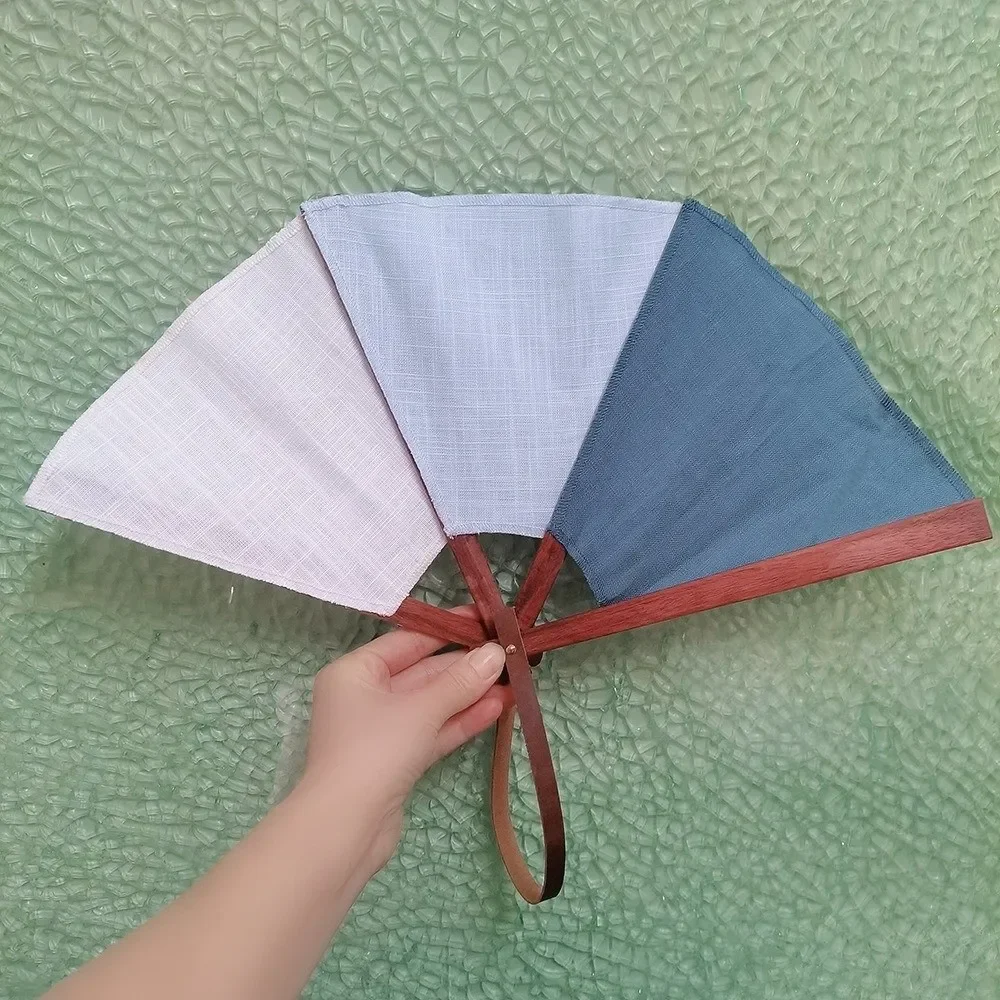 Embroidered Spanish Folding Fan Vintage Hanging Decorative Fan Portable Multipurpose Hand Traditional Cranked Events
