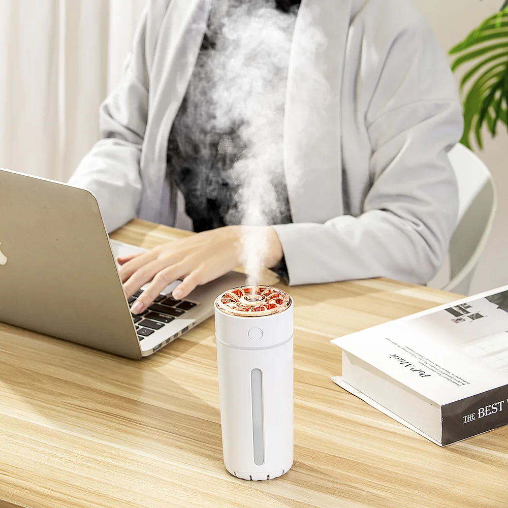 Wireless Humidifier Mini USB Essential Oil Diffuser Home Desktop Office Car Aromatherapy Mist Maker LED Night Light Humidifier