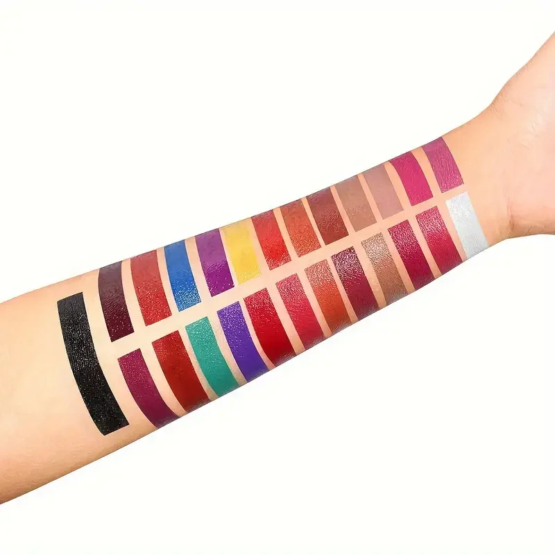 25-Color Lipstick Palette Long-Lasting 24-Hour Wear,Waterproof and Smudge-Proof,Multi-Purpose for Lips and Eyes,Valentine\'s Gift