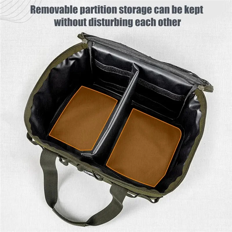 

A48F-Outdoor Utility Tote Bag Large Camping Storage Tote Bag Travel Organizer Oxford Cloth Large Capacity Bag With Handle