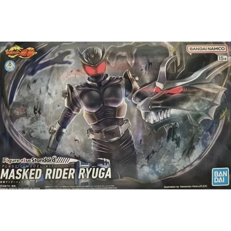 Bandai Original Figure-rise Standard Masked Kamen Rider Anime Model RYUGA RYUKI Joints Movable Action Figure Toys Gifts for Kids