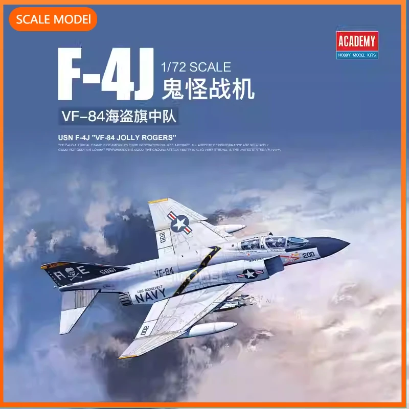 

1/72 Academy model building kits 12529 USN F-4J "VF-84 Jolly Rogers",for birthday toys, collectible gifts