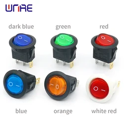 20mm KCD2 Led Switch 6A 250V / 10A 125VAC Light Power Switch Car Button Lights ON/OFF 3pin Round Rocker Switch