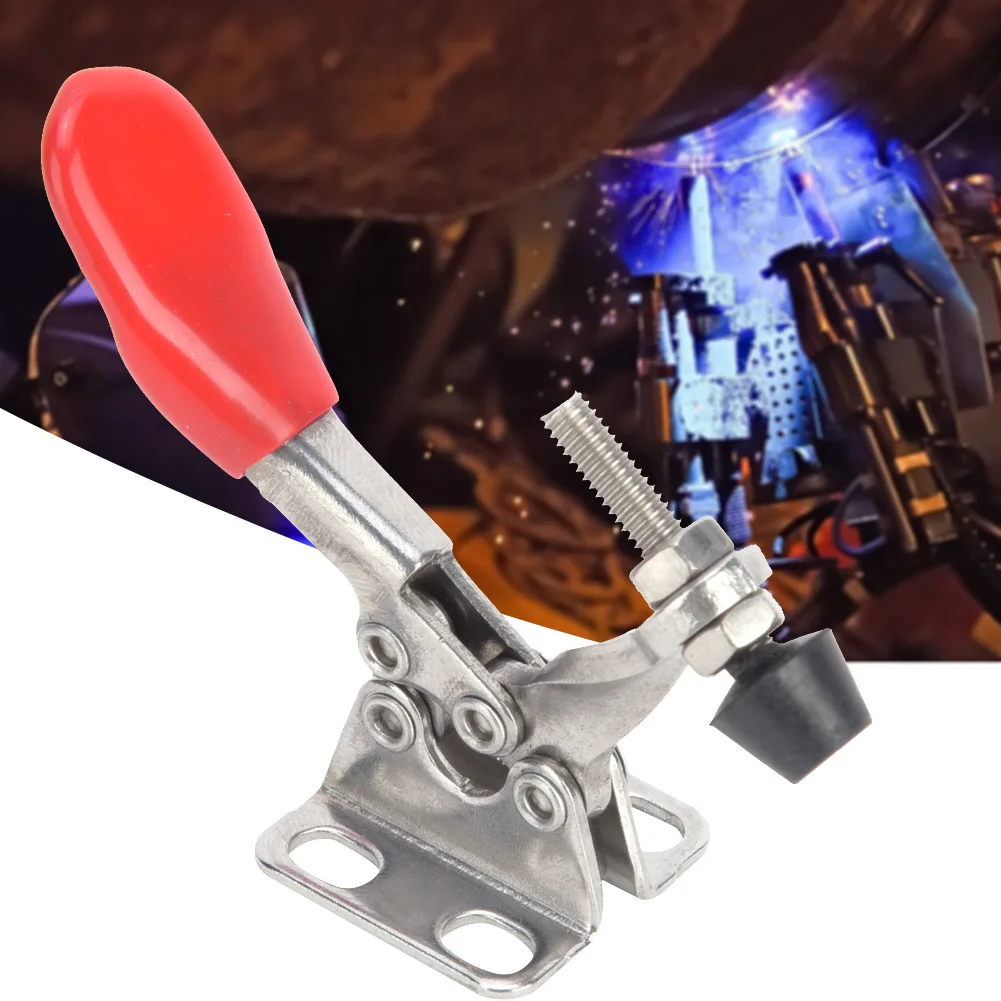 2PCS Toggle Clamp 304 Stainless Steel Quick Welding Fixture Hand Tool 27KG GH-201-ASS Stainless Steel Toggle Clamp
