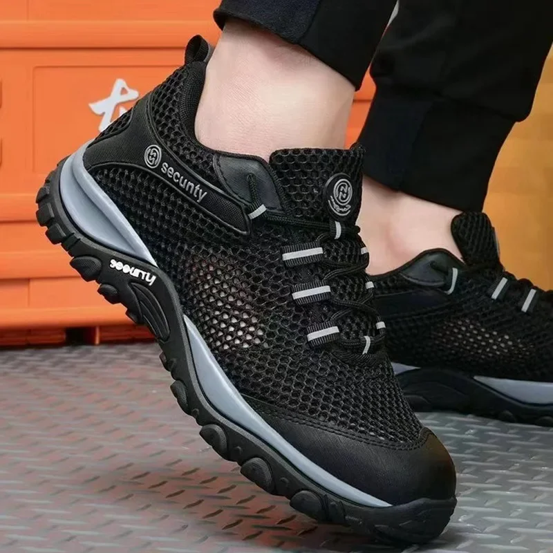 

DurableLabor Insurance Shoes Summer Smash-proof And Puncture-proof Steel Head Lightweight Work Shoes