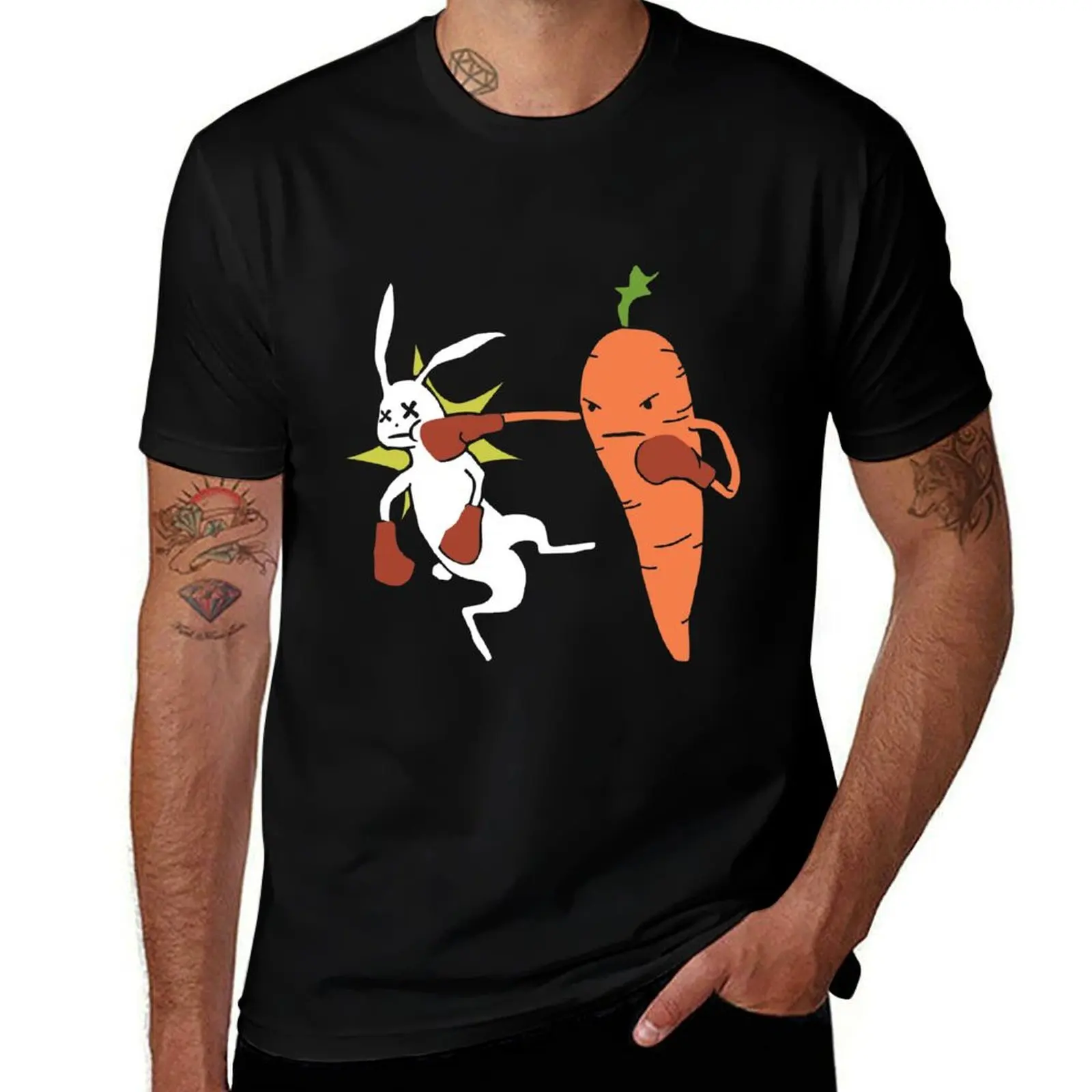 Carrot Knockout T-Shirt Fashion Letter Print T-Shirt