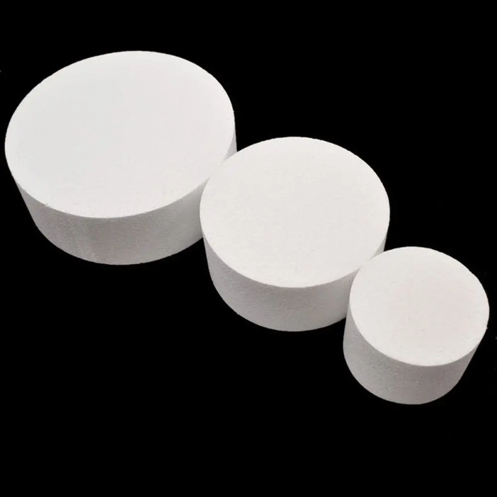 4/6/8 inch Kitchen Accessories Dummy Party DIY Polystyrene Styrofoam Round Practice Model Cake Foam Mould