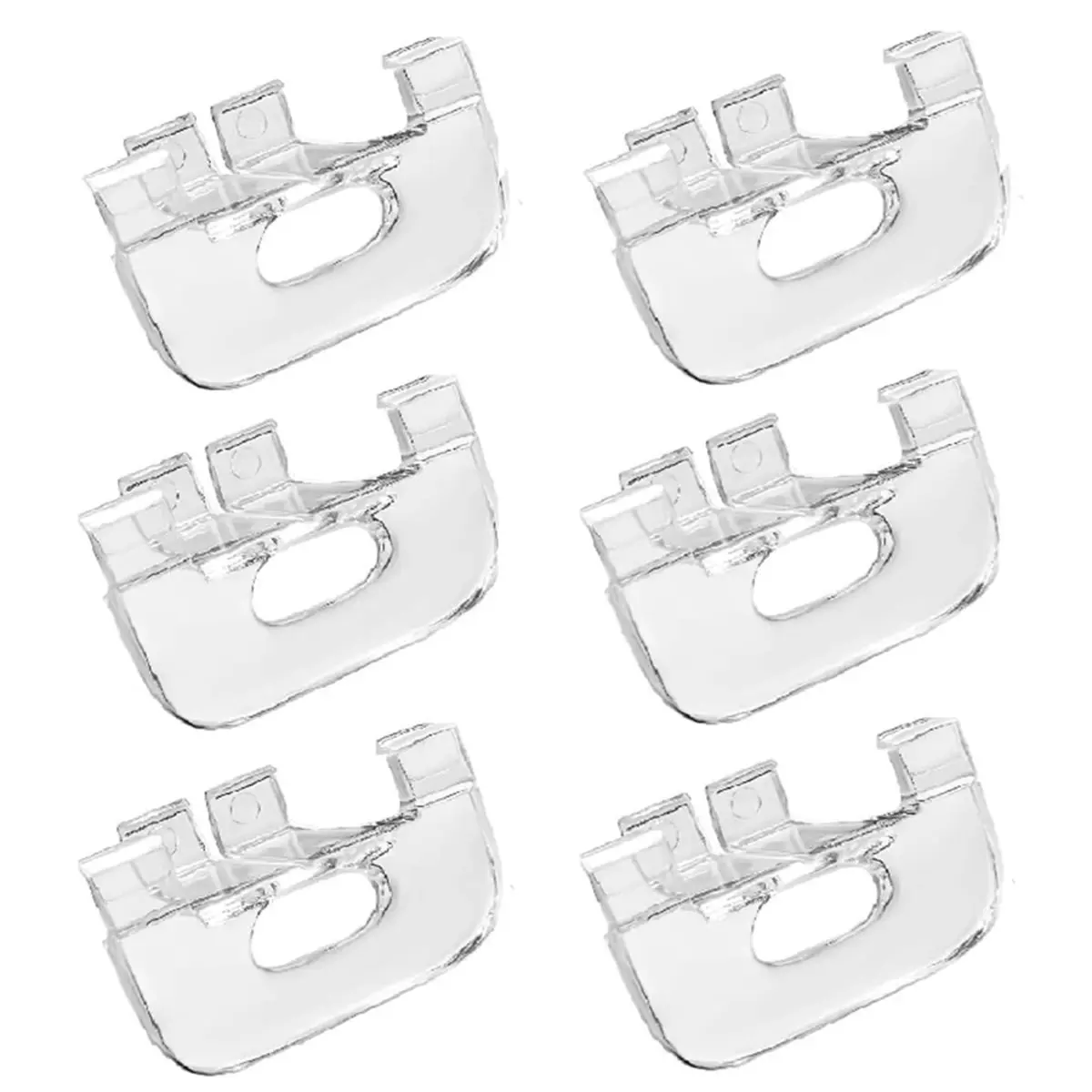 A356K 6Pcs Shade Lift Handles for Graber Cordless Mini Blinds and Cellular Shades Made After 2015, Clear Plastic Pulls SUMMER