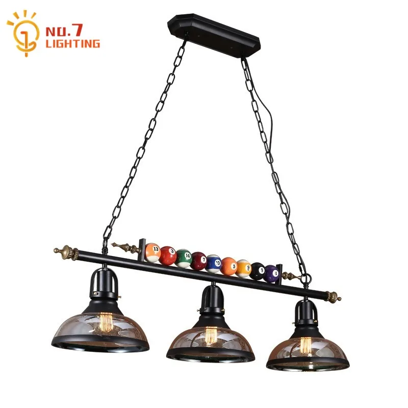 

American Vintage Billiard Pendant Lights Retro Industrial Hanging Lamp Art Decor Restaurant Cafe Loft Salon Studio Homestay Bar