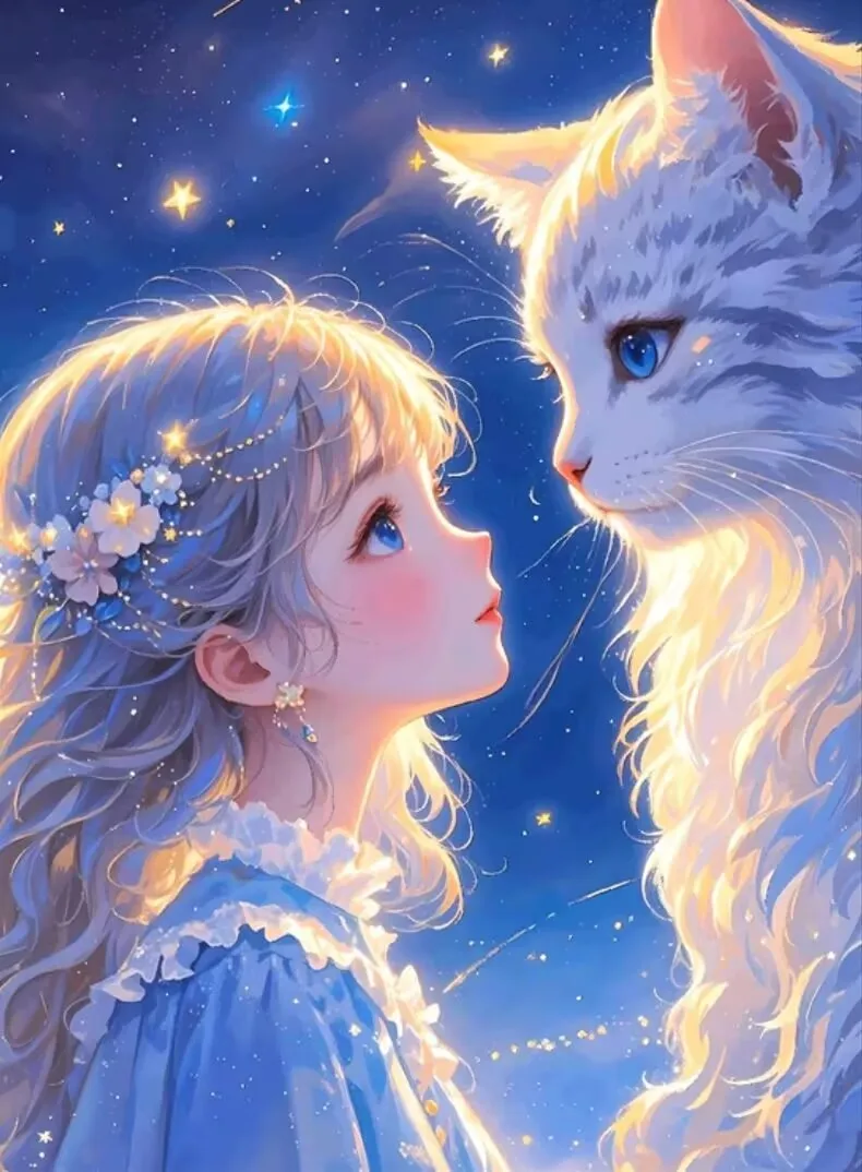 

9ct 60x80 см для девочек и кошек, вышивка крестиком, наборы с принтом «сделай сам», набор для рукоделия, домашний декор, новинка