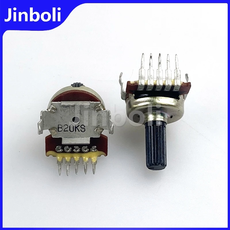 2PCS R161 Type B20K Single Row 5Pins AW7160\15S Recording Machine Volume Potentiometer Flower Shaft 15mm