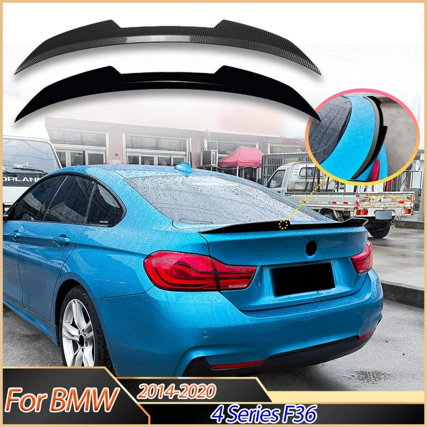 Car Rear Wing Fixed Tail Wing Spoiler For BMW 4 Series F36 2014-2020 PSM Style Rear Trunk Wing Car Accessories Body Kit Tuning