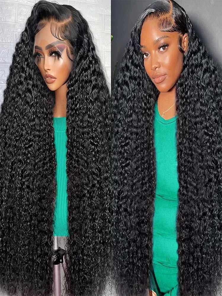 Loose Curly Wigs Deep Wave Frontal Wig Hd Lace Wig 13x4 Human Hair Human Hair Wigs 32 34 Inches 100% Human Hair Lace Frontal Wig