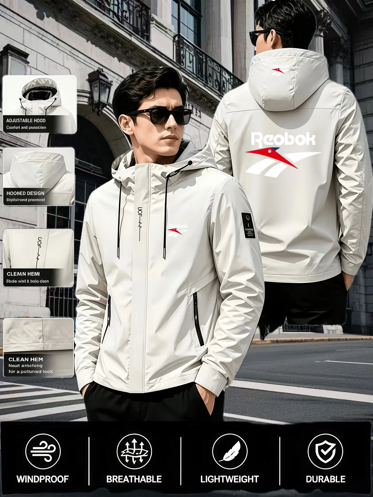 2026 Frühling und Herbst Neue Lässige Sport- und Outdoor-Fahrradjacke für Herren, Praktische Lauf- und Bergsteiger-Trainingsjacke mit Kapuze – Detail 12