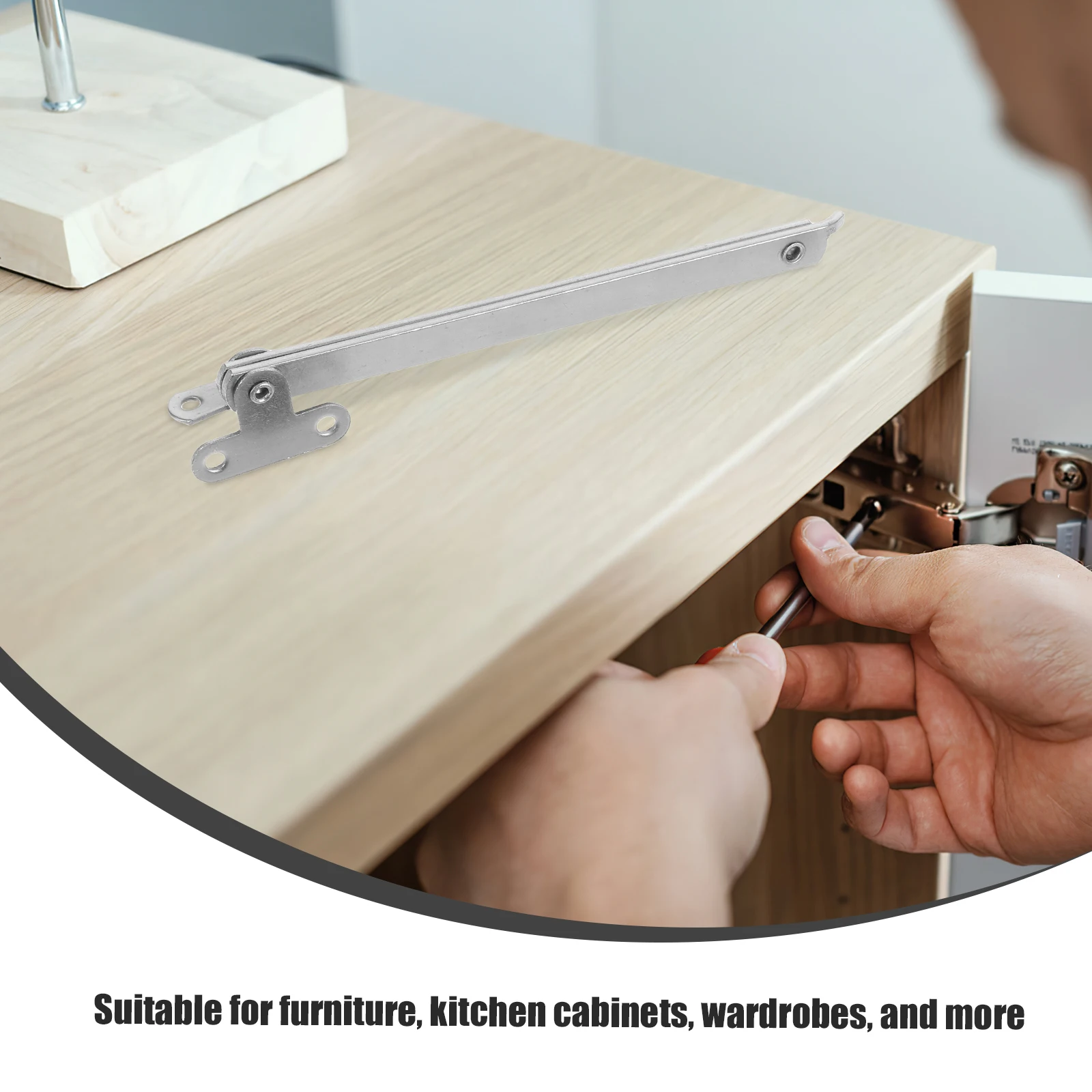 

4Pcs Folding Drop Down Hinges Heavy Duty Cabinet Door Support Iron Adjustable Furniture Cabinet Hardware Lid Support