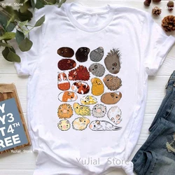 Funny Guinea Pig Tshirt Girls Piggycorn T Shirt Women Clothes 2024 Harajuku Kawaii T-Shirt Female Summer Fashion Tops