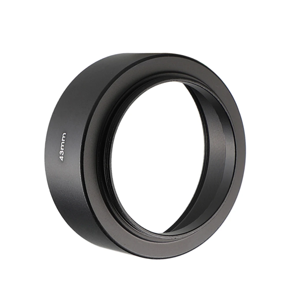 43mm Standard Metal Lens Hood for Lens Witn 43mm Filter Thread for Canon Nikon Sony for Olympus Fujifilm Camera Lens