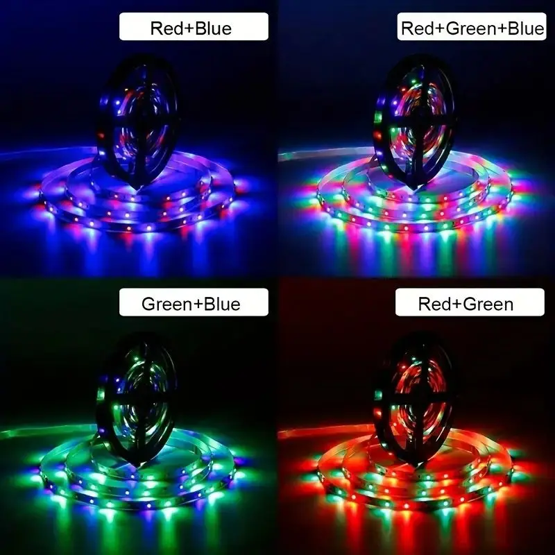 60LEDs/m 5V USB LED Strip Lights RGB 2835 24-Key Remote Control Elastyczna lampa Wstążka Taśma Pokój Impreza Sypialnia Podświetlenie TV Decor