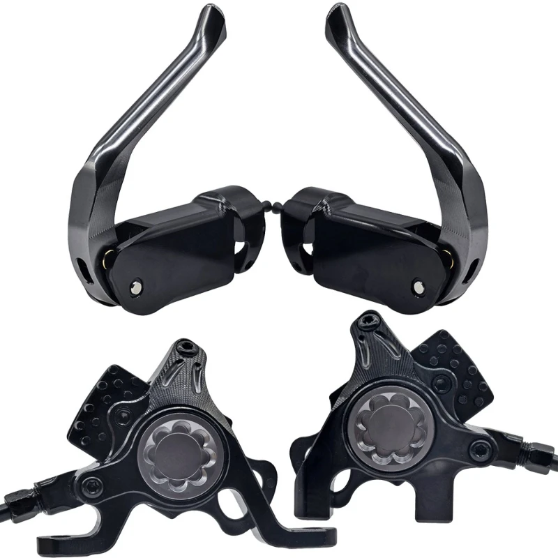 Timing car caliper rest handle, road car flat two-piston two-way brake belt heat dissipation