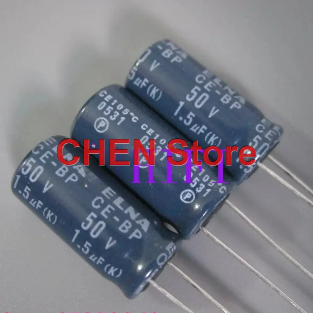 20PCS/lot original ELNA CE-BP 1.5UF 50V 10X20MM 85C BP 50V1.5UF electrolytic capacitor free shipping