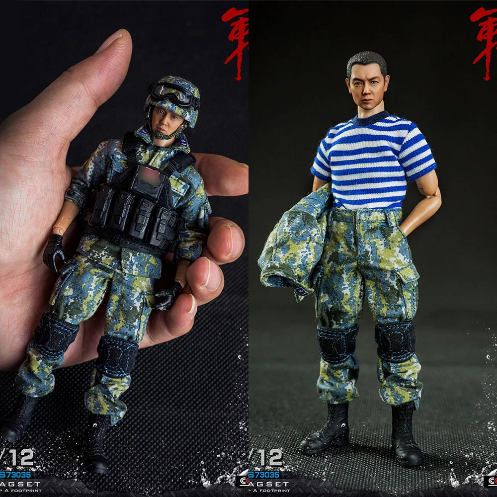 Flagset FS73035 1/12 Schaal Collectuble Mini 6 Inch Chinese Leger Marine Corps Marine Mannelijke Solider Action Figure Voor Fans Geschenken