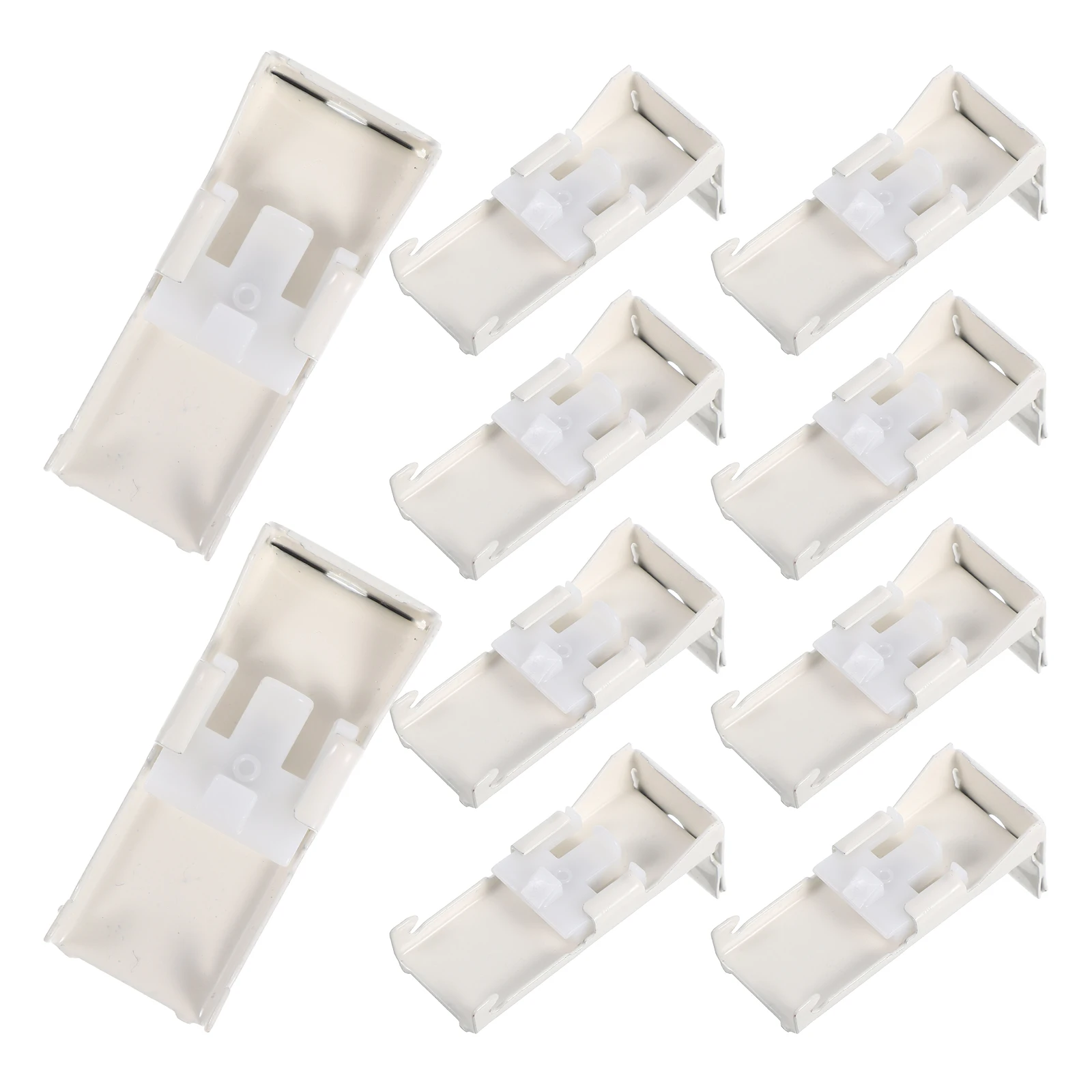 

12pcs Curtain Bracket Iron Abs Adjustable Wall Ceiling Mount Support For Bay Window Shower Curtain Rails