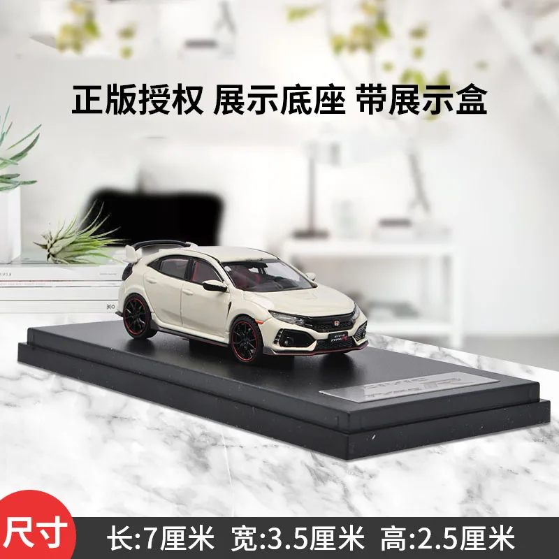 LCD Original Alloy 1:64 Civic Type R FK8 2017 Car Model Adult Classic Collection Static Display Souvenir Gift Boy Toy