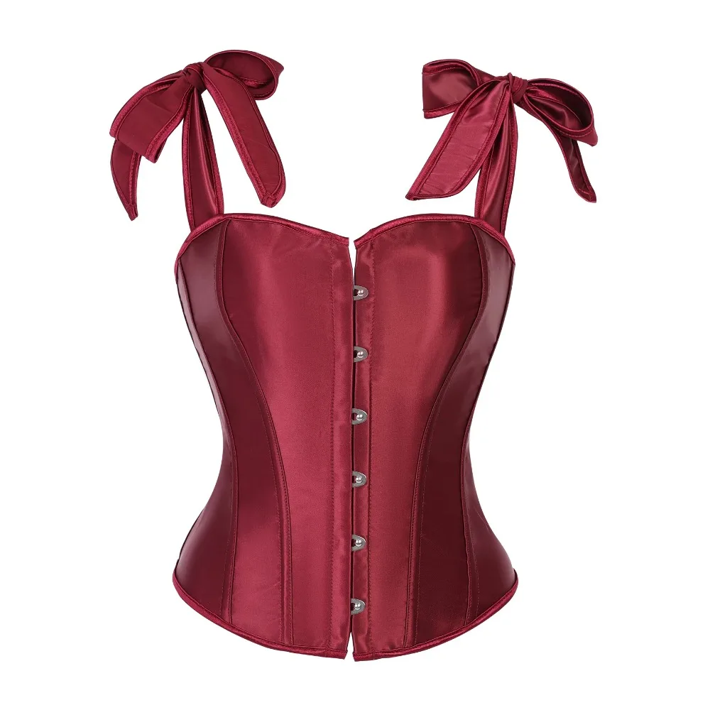 

Винтажный женский корсет, топ, сексуальный атласный корсет на шнуровке, регулируемый плечевой ремень, бюстье, формирователь тела, корсет, нижнее белье