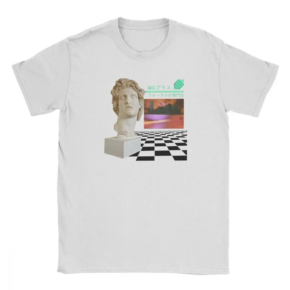 Vaporwave Tshirt Aesthetic Men T Shirts Hip Hop Floral Shoppe Macintosh Plus Fashion 100% Cotton Tees O Neck T-Shirt Gift Tops