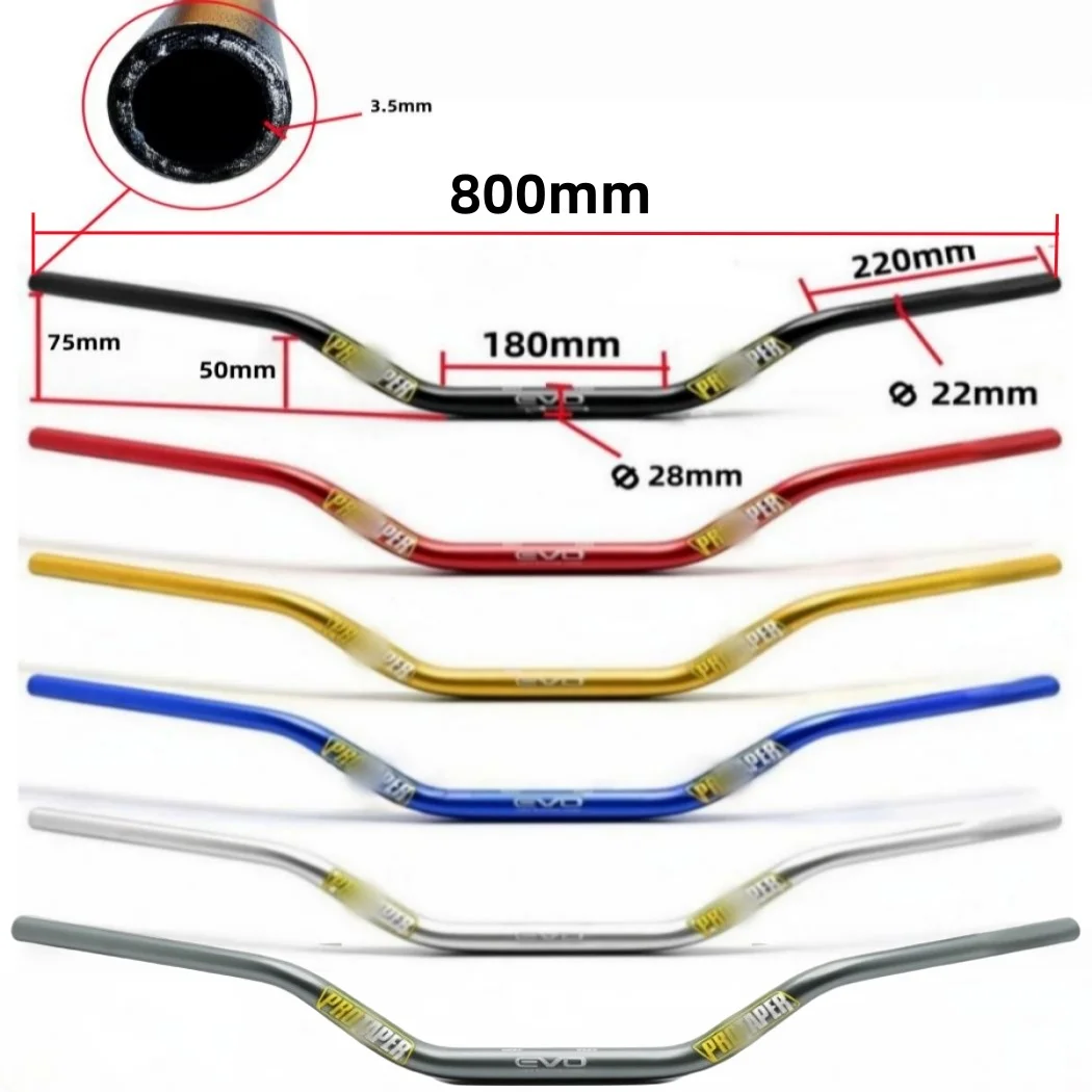 

Universal PRO Motorcycle Handlebar Fat Bar 1-1/8" 28mm CNC Anodizing For KTM Honda Suzuki Yamaha Kawasak Dirt Motocross Pit Bike