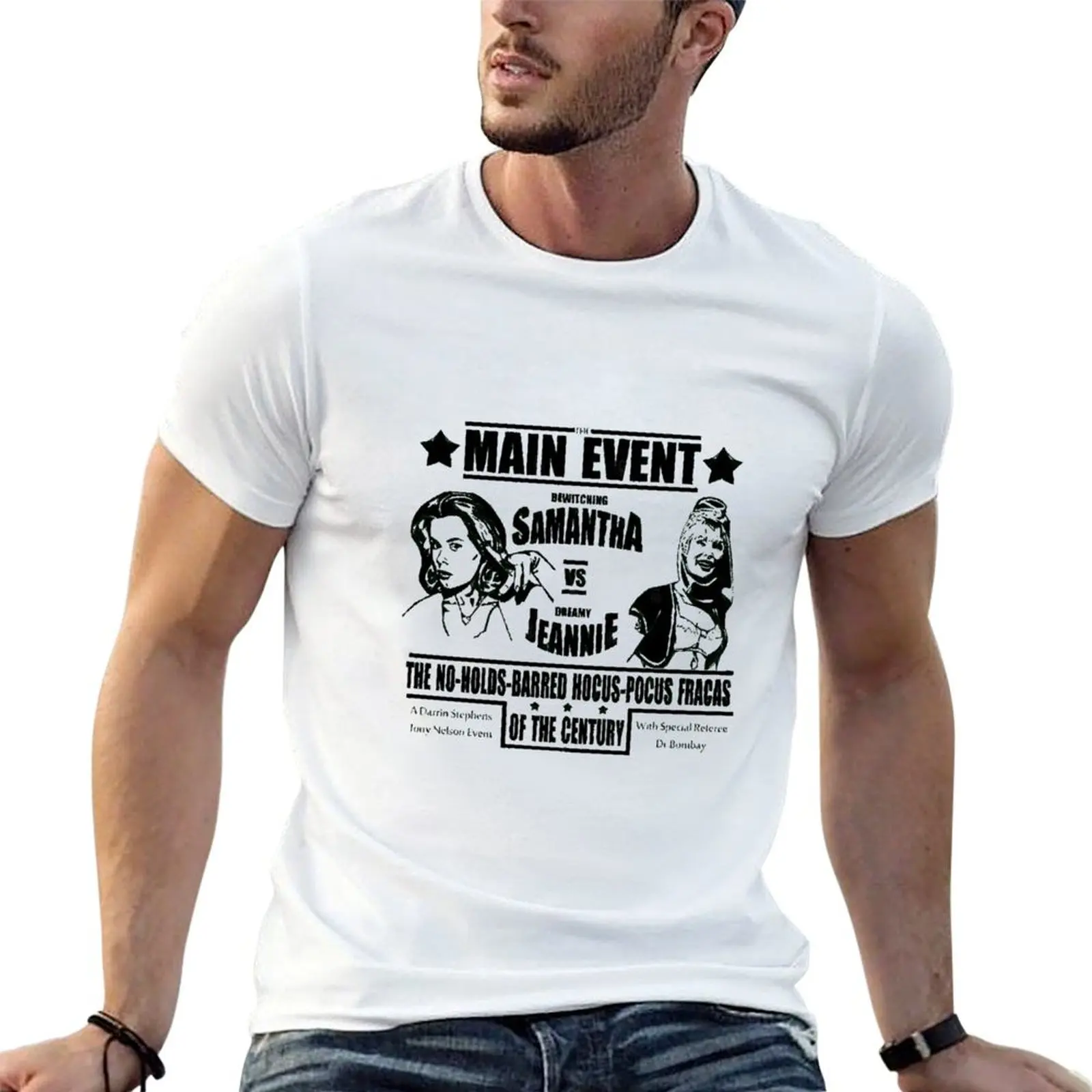 Samantha vs. Jeannie T-Shirt Running Gym Short Sleeve Sports Tee