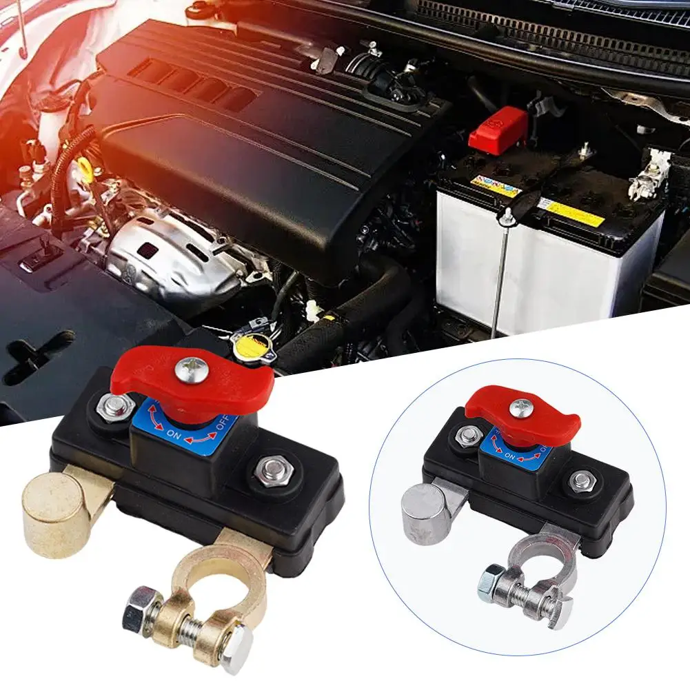 12V 24V Dual Voltage Battery Master Cut Off Switch Zinc Alloy Structure Negative Pole Disconnect for 16mm17mm Diameter Pile Head