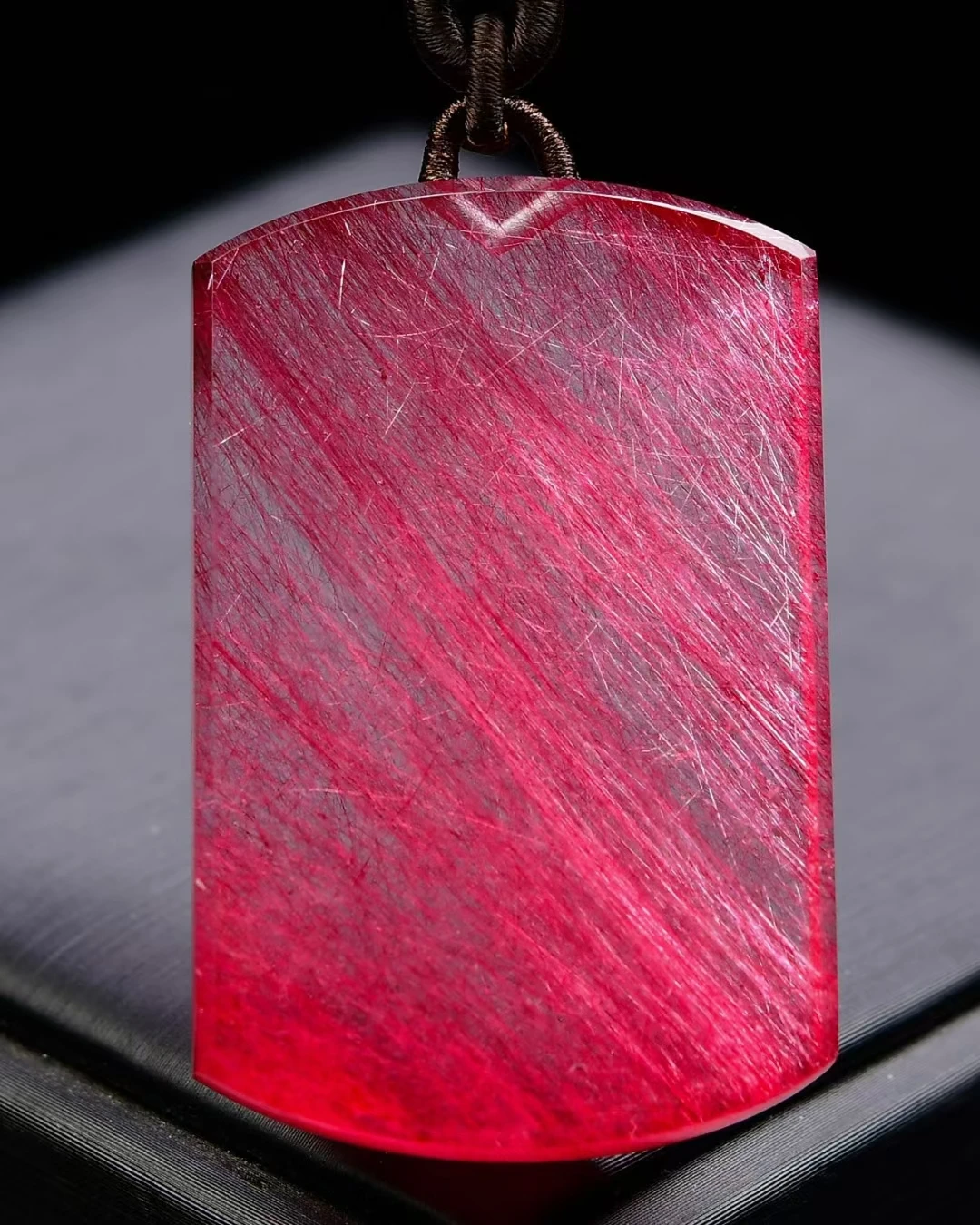 Natural Red Rutilated Quartz Pendant Rutilated Quartz Jewelry Rare 46*30*9mm Bead Men Women Brazil AAAAAAA