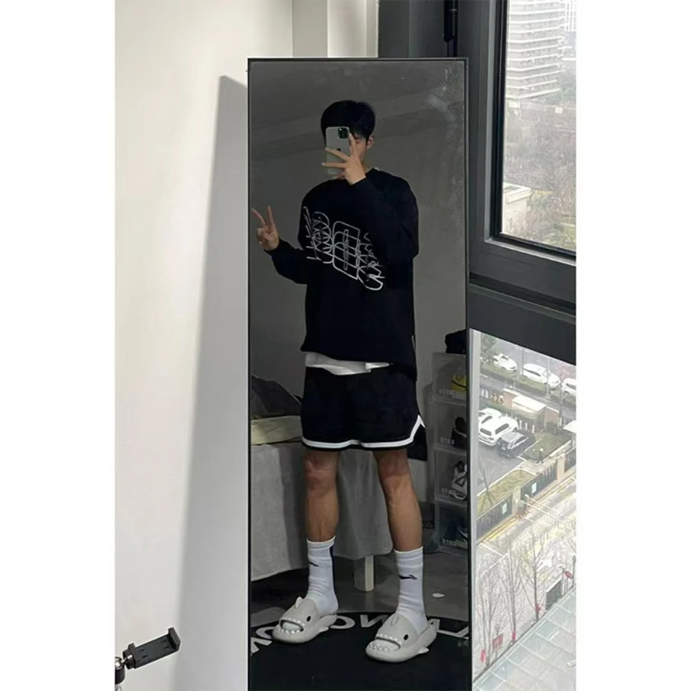 

Мужские летние спортивные брюки American Style оверсайз для бокса и бега, повседневные, для активного отдыха, прямого кроя, длиной до колена