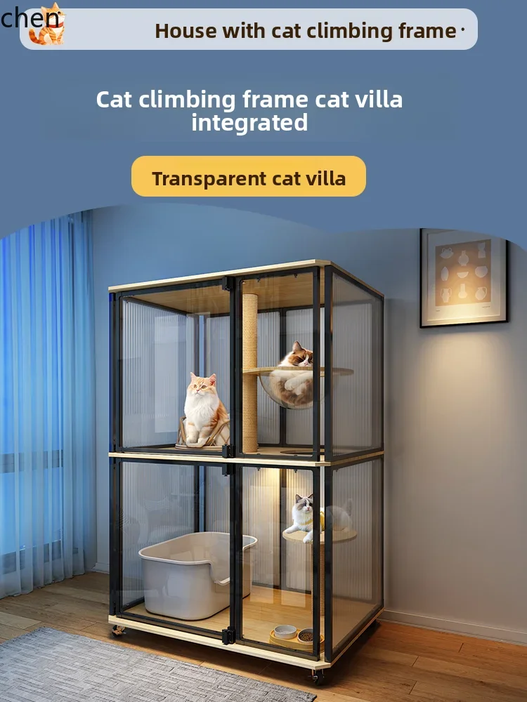 

panoramic cat villa cat cage household indoor large space universal in all seasons